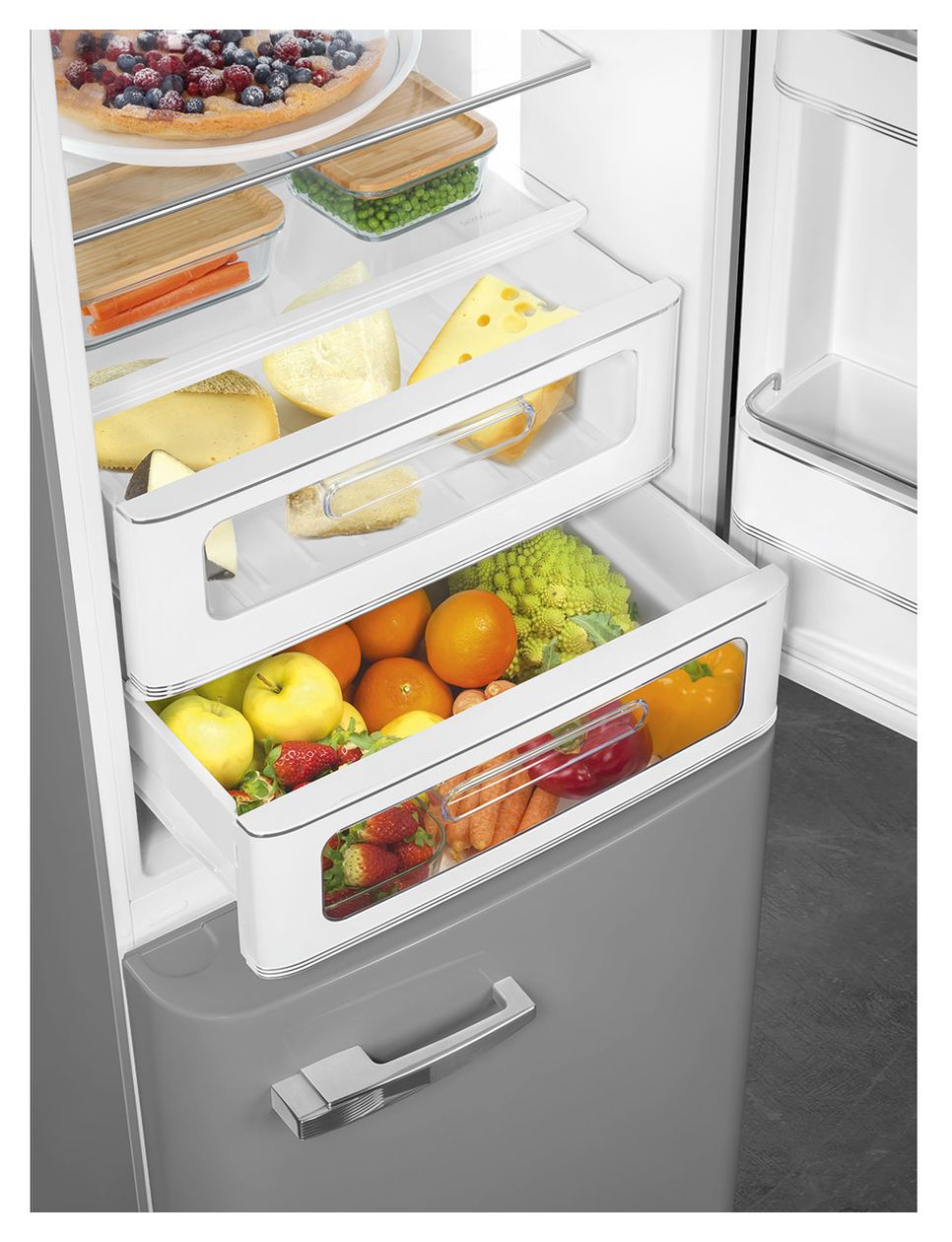 FAB32RSV6 234 l / 97 l Kühl-Gefrierkombi freistehend NoFrost 158 kWh Jahr  (Silber) 