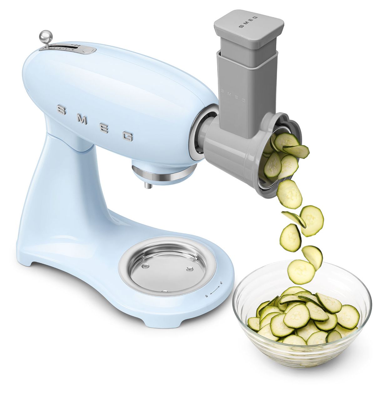 SMF05 Küchenmaschine 4,8 l Standmixer 10 Stufen 1000 W  (Blau) 