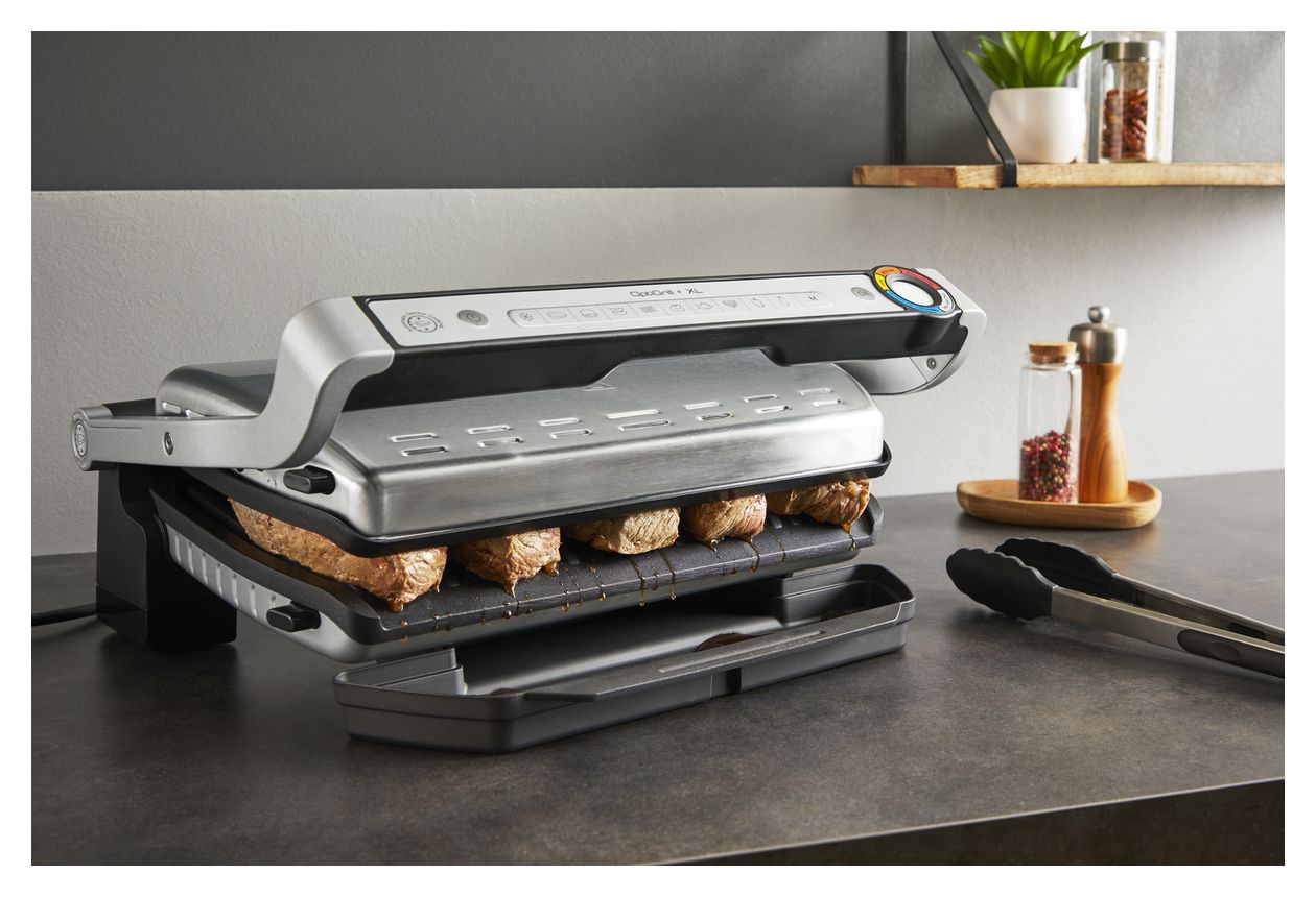 GC727D Optigrill+ XL 1 Zone(n) 2000 W mit 400 x 200 mm Fläche  (Schwarz, Edelstahl) 