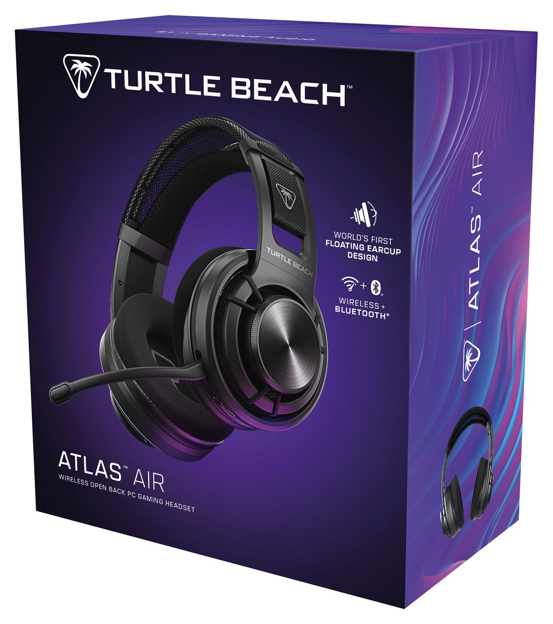 Atlas Air Gaming Over Ear Bluetooth Kopfhörer kabelgebunden&kabellos 50 h Laufzeit  (Schwarz) 