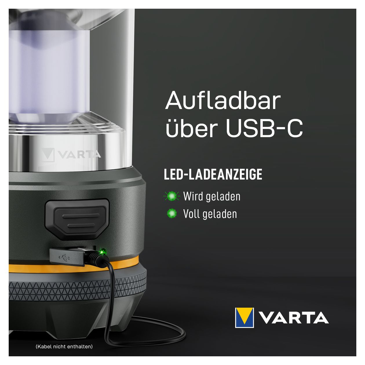 L20R Outdoor Laterne Batterie  (Schwarz) 