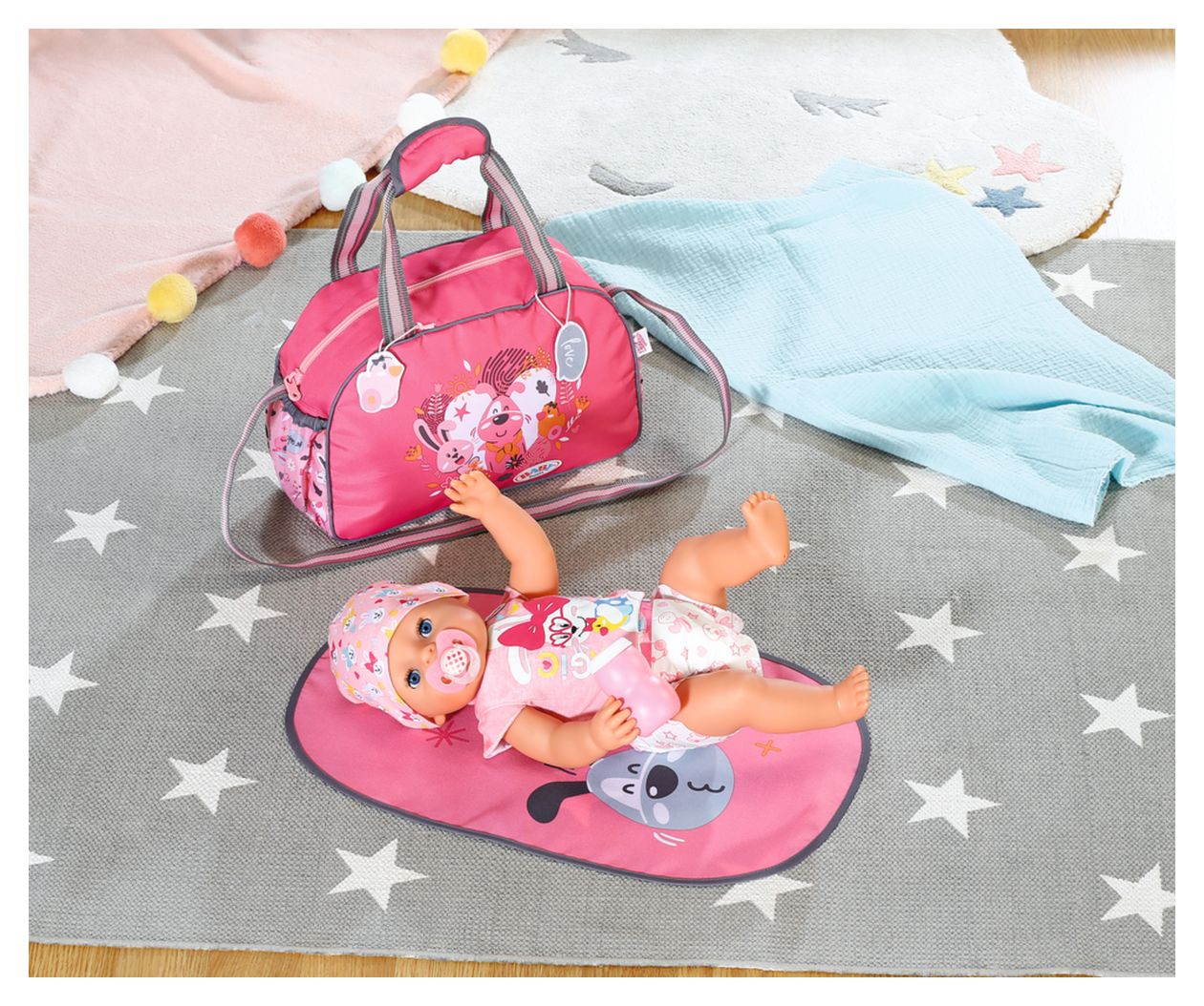 BABY born Wickeltasche mit Wickelunterlage 