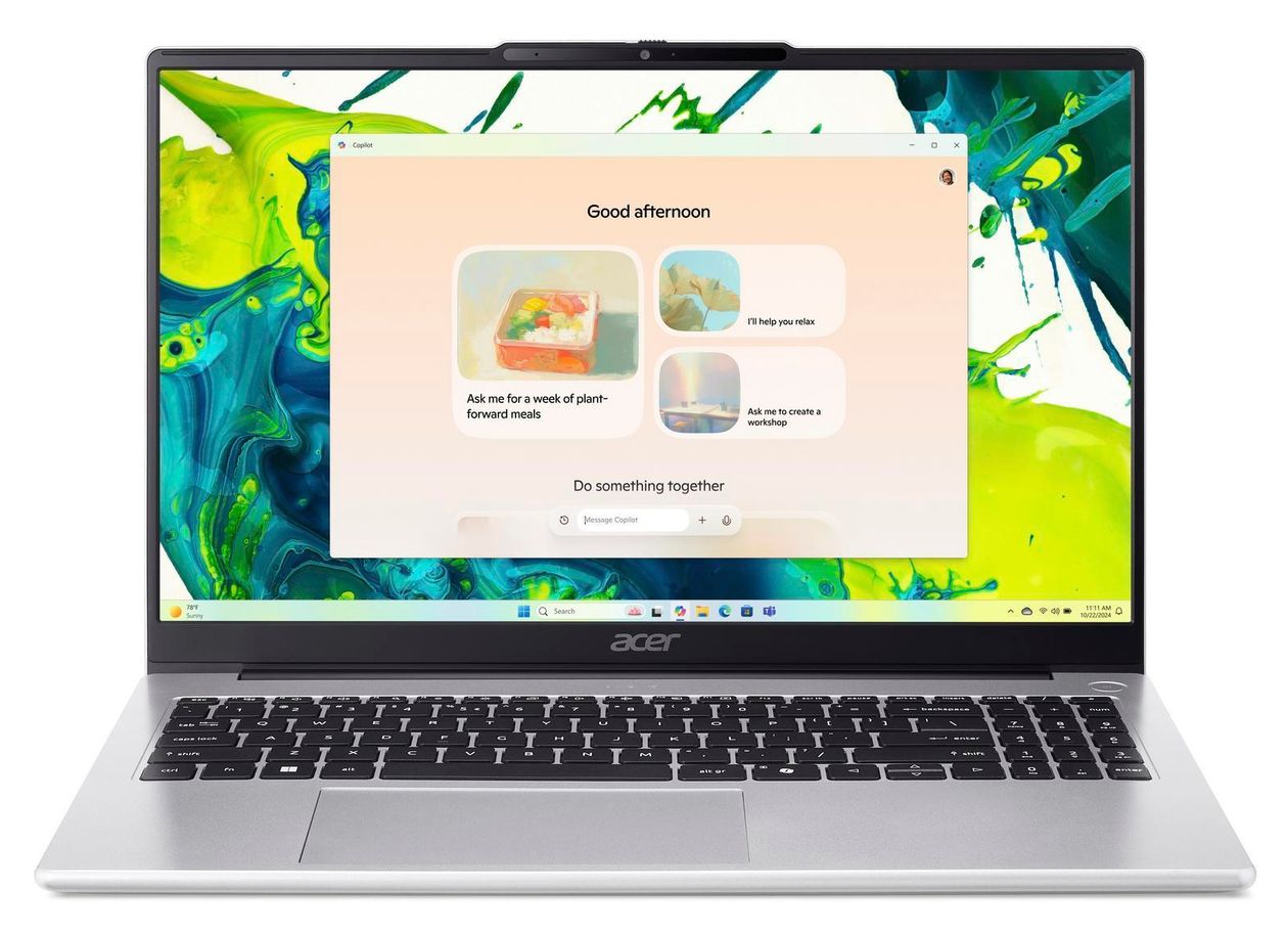 Aspire Lite AL15-45P-R19T Full HD Notebook 39,6 cm (15.6 Zoll) 1920 x 1080 Pixel 16 GB Ram 512 GB SSD Windows 11 Home AMD Ryzen 7 max. 4,5 GHz  (Silber) 