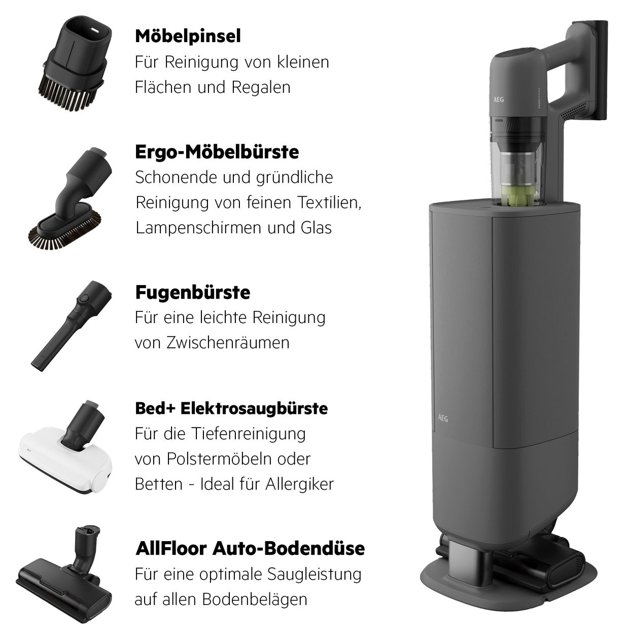 AP72UB21ES Ultimate 7000 Handstaubsauger Beutellos bis 40 min Laufzeit 21,6 V HEPA  (Grau) 