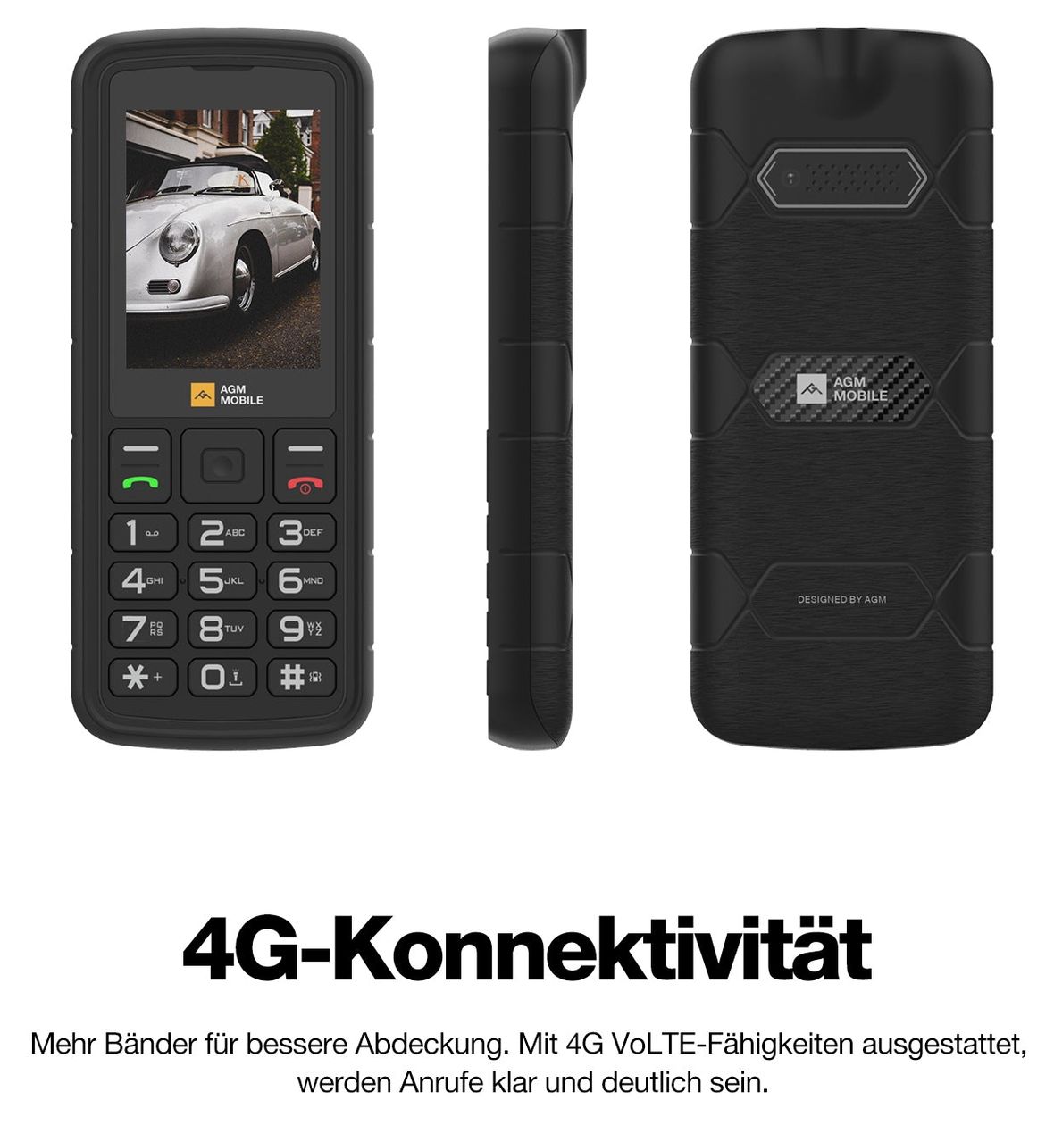 M9 4G Smartphone 6,1 cm (2.4 Zoll Dual Sim  (Schwarz) 