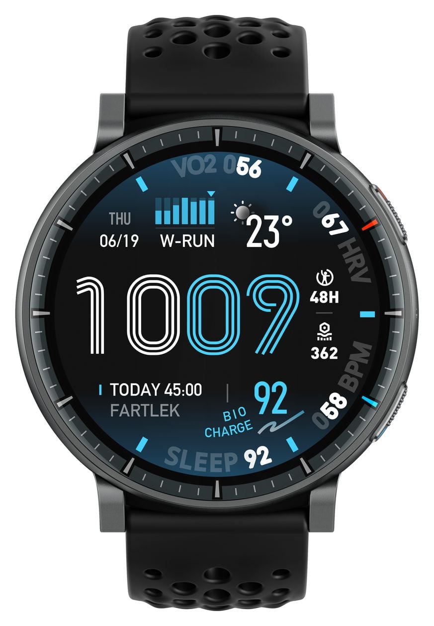 Active Max Digital  Smartwatch Rund 323 ppi  (Schwarz) 