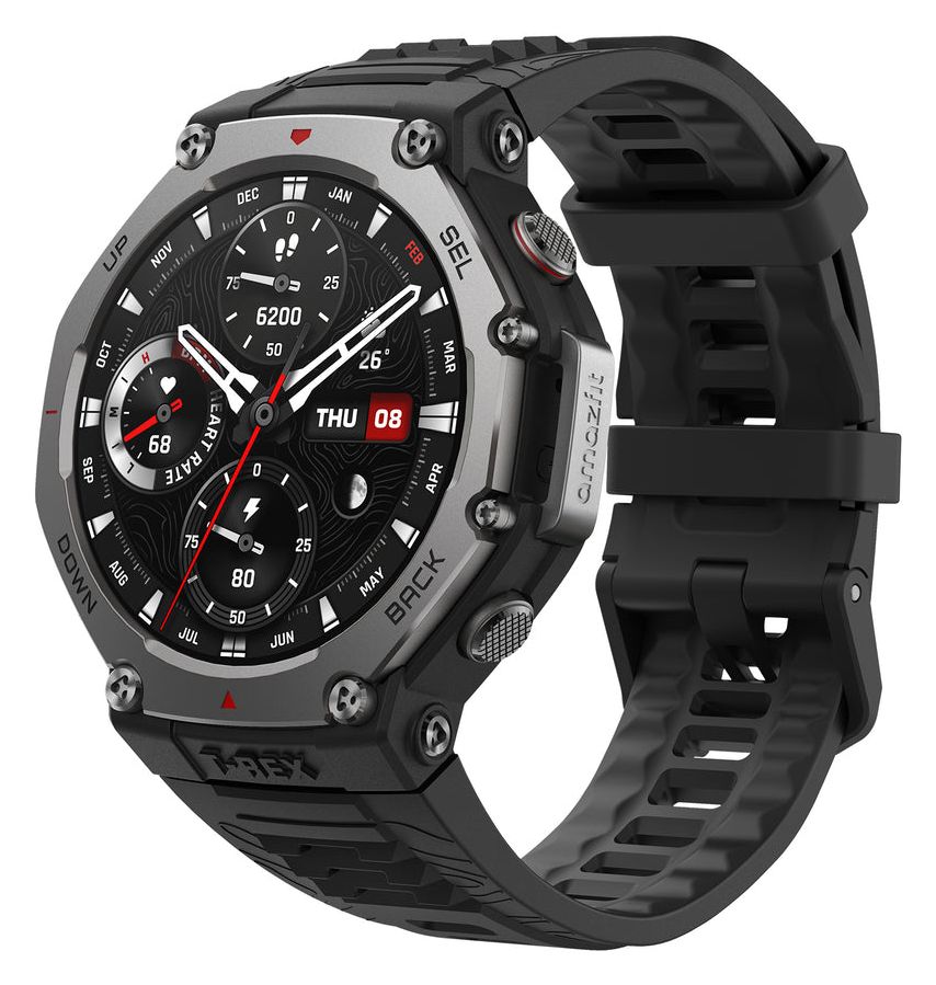 T-Rex 3 Digital 48.5 mm  Smartwatch Rund 326 ppi  (Schwarz) 