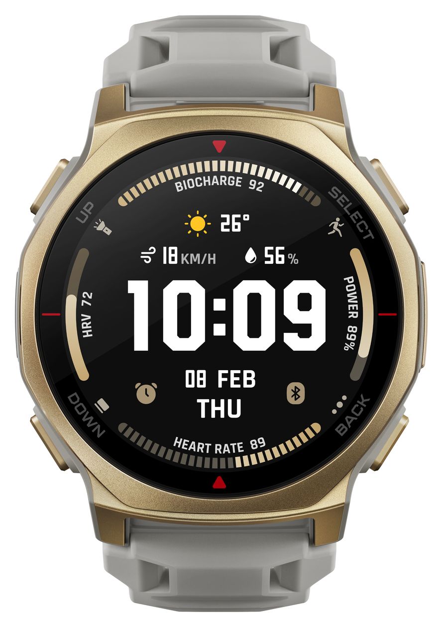 T-Rex 3 Pro Digital 44 mm Smartwatch Rund 353 ppi  (Gold) 