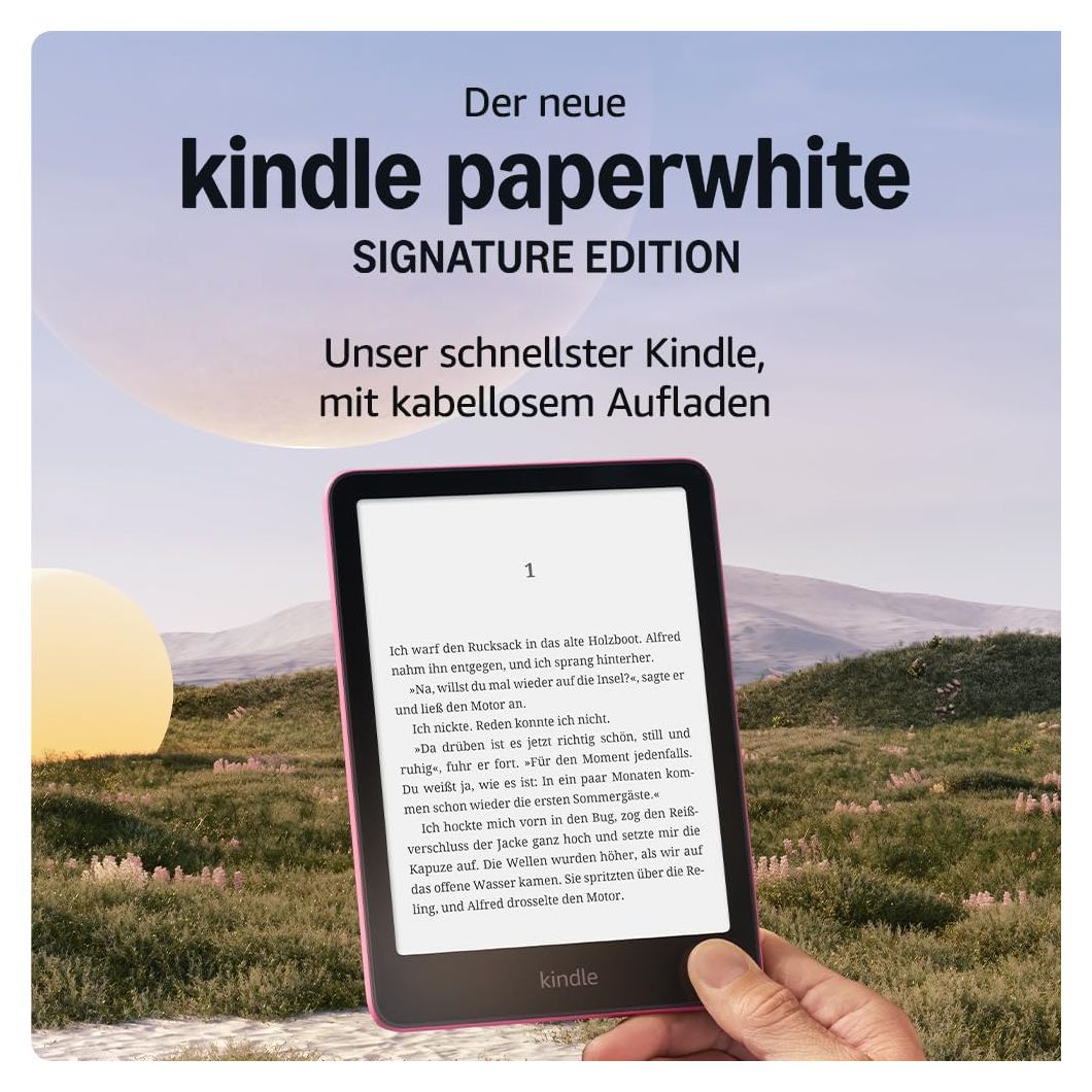 Kindle Paperwhite Signature Edition E-Reader 17,8 cm (7 Zoll) 32 GB  (Schwarz, Rose) 