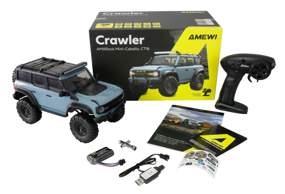 RC Crawler Mini-Caballo AMXRock 4WD 1:16 blau 