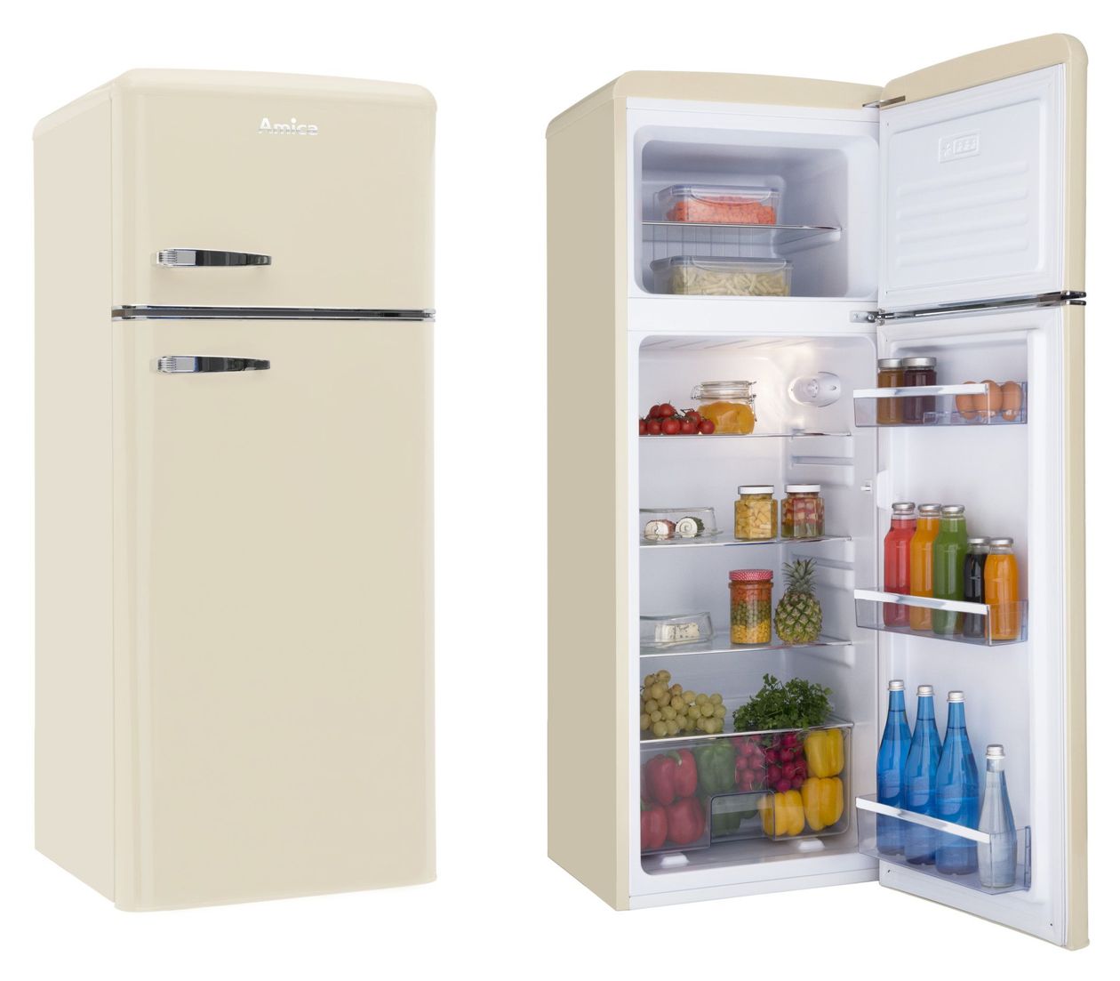 DTR374190B 162 l / 44 l Kühl-Gefrierkombi freistehend 144 kWh Jahr  (Beige) 