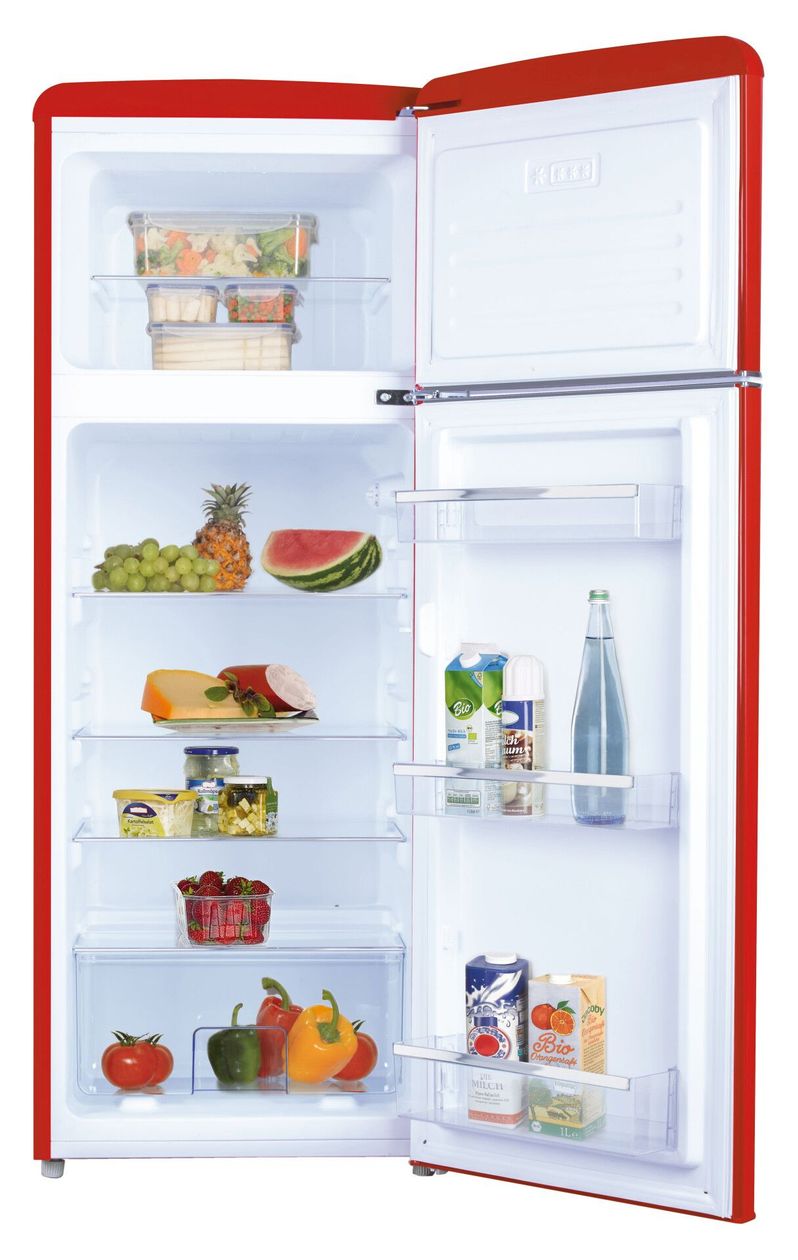 DTR374190R 162 l / 44 l Kühl-Gefrierkombi freistehend 144 kWh Jahr  (Rot) 