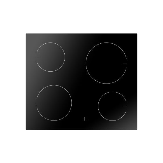 EC744100C herdgebundenes 60 cm Glaskeramik Kochfeld/Herdplatte 4 Zone(n) 