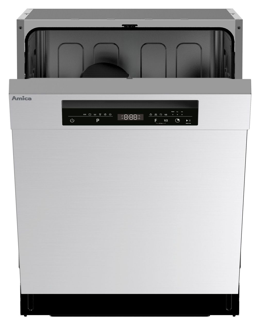EGSPU 513 490 60 cm Geschirrspüler unterbaufähig leise 13 Maßgedecke aquaStop Funktion (Edelstahl) 