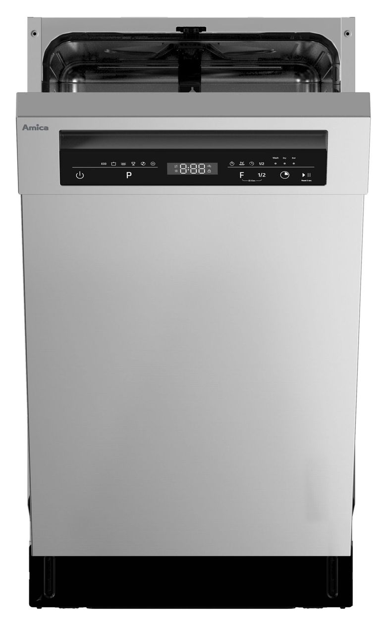 EGSPU500490 45 cm Geschirrspüler unterbaufähig leise 10 Maßgedecke aquaStop Funktion Mini Active (Edelstahl) 