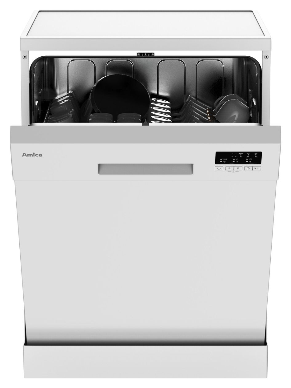 GSP 543 450 W 60 cm Geschirrspüler freistehend leise 13 Maßgedecke aquaStop Funktion Mini Active (Weiß) 