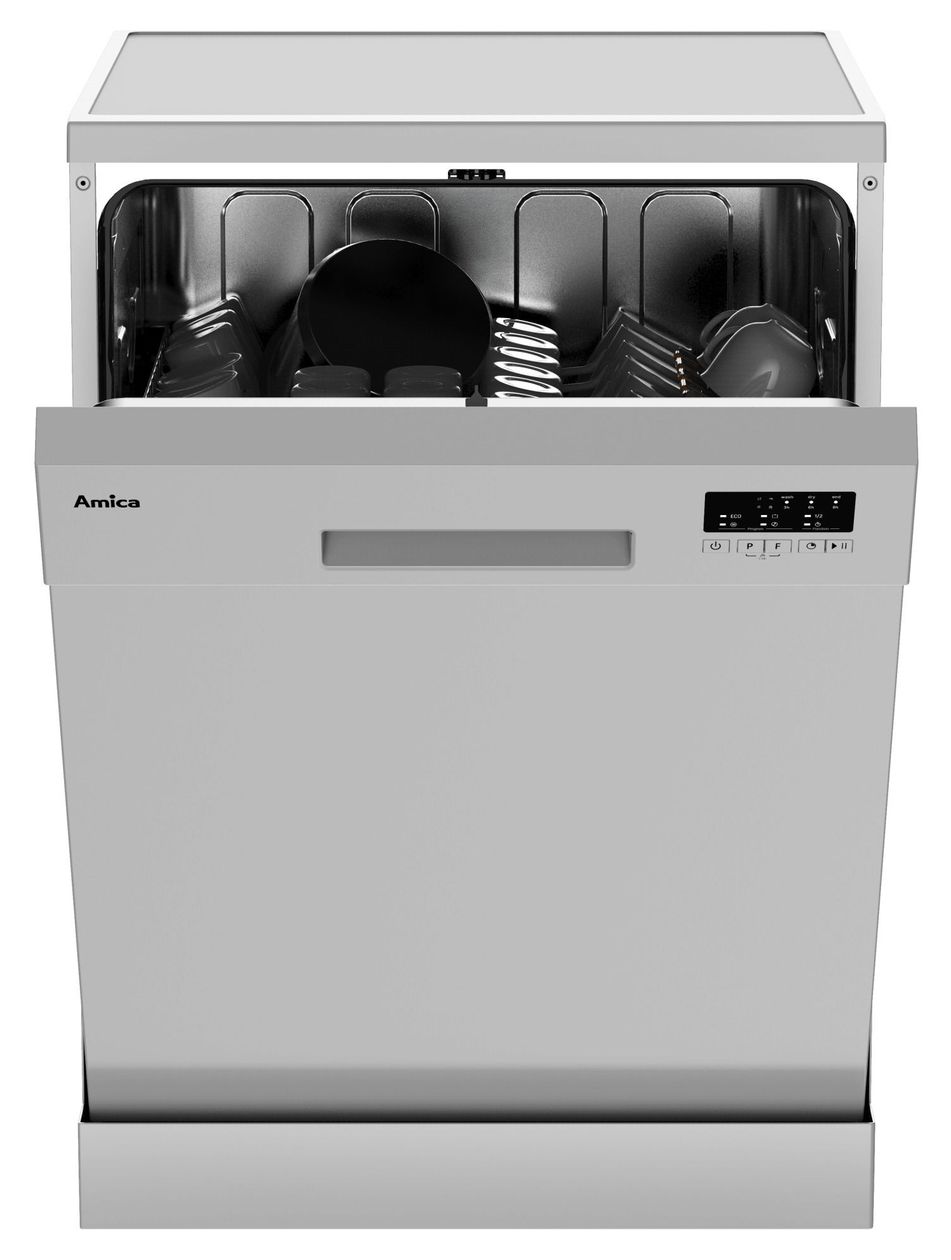 GSP 543 460 SI 60 cm Geschirrspüler freistehend leise 13 Maßgedecke aquaStop Funktion Mini Active (Silber) 