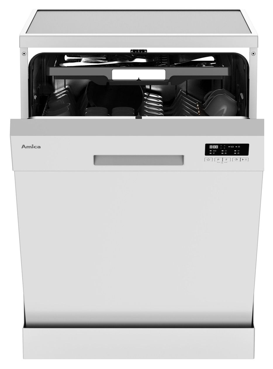 GSP 545 470 60 cm Geschirrspüler freistehend leise 15 Maßgedecke aquaStop Funktion (Weiß) 