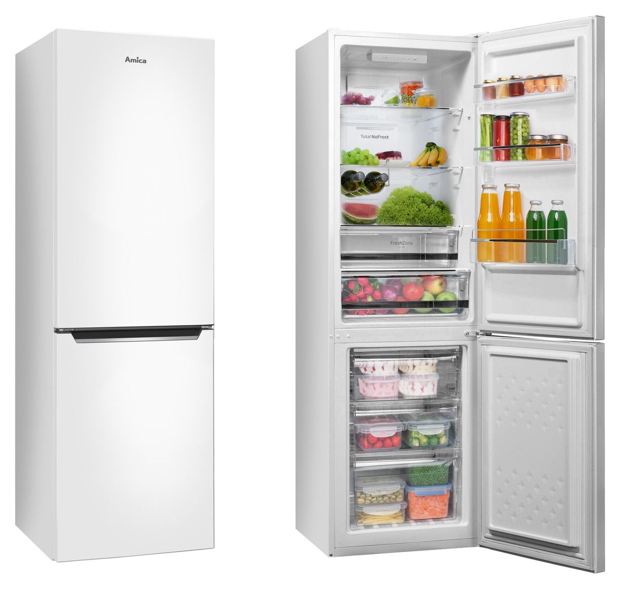 KGCN387110W 161 l / 70 l Kühl-Gefrierkombi freistehend NoFrost 220 kWh Jahr  (Weiß) 