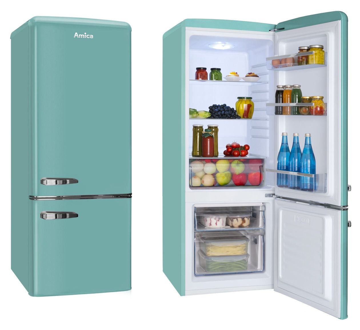 KGCR384150T 147 l / 44 l Kühl-Gefrierkombi freistehend NoFrost 181 kWh Jahr  (Blau) 