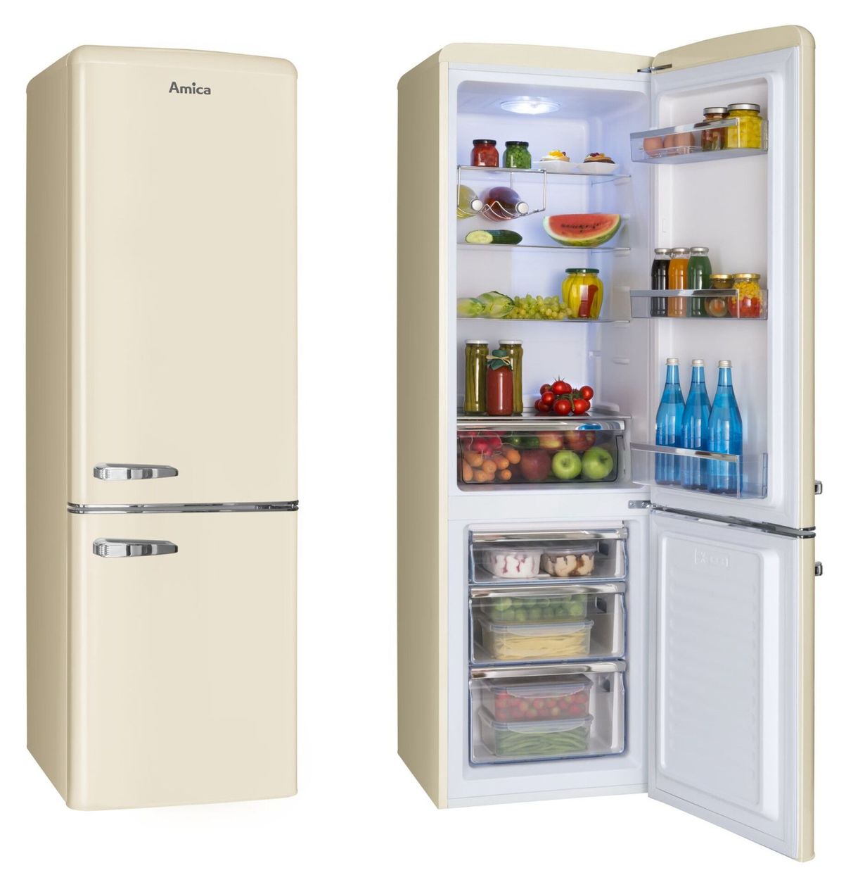 KGCR387102B 181 l / 63 l Kühl-Gefrierkombi freistehend 129 kWh Jahr  (Beige) 