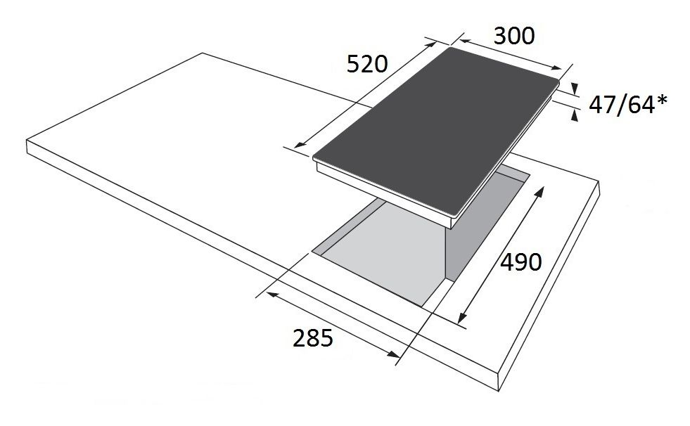 KMC13281-3C autarkes 30 cm Glaskeramik Kochfeld/Herdplatte 2 Zone(n) 