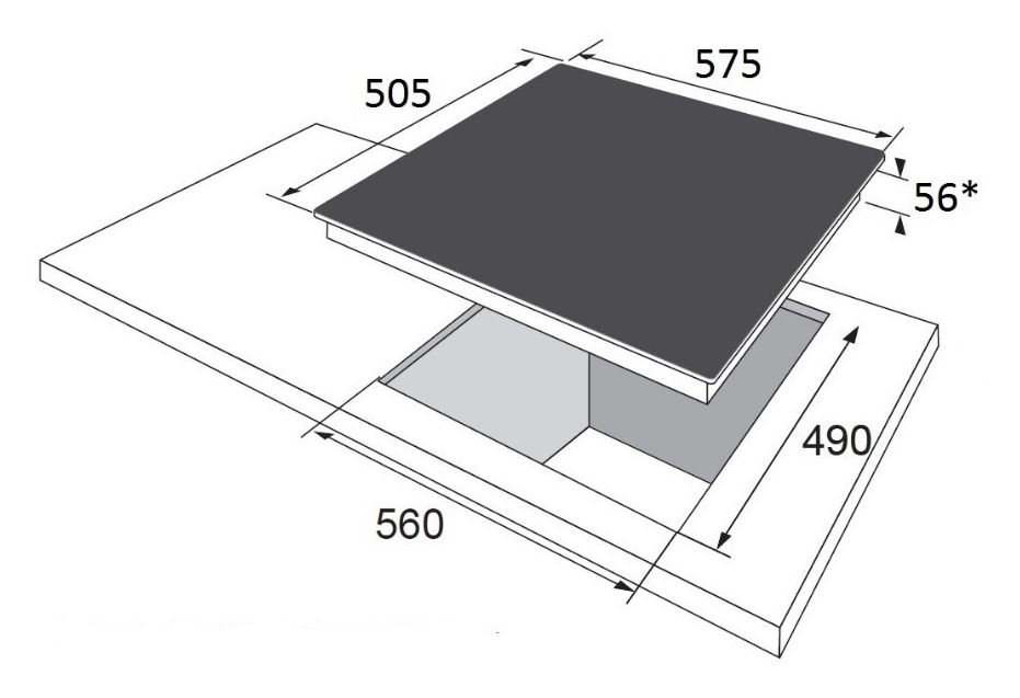 KMC742600E autarkes 60 cm Glaskeramik Kochfeld/Herdplatte 4 Zone(n) 