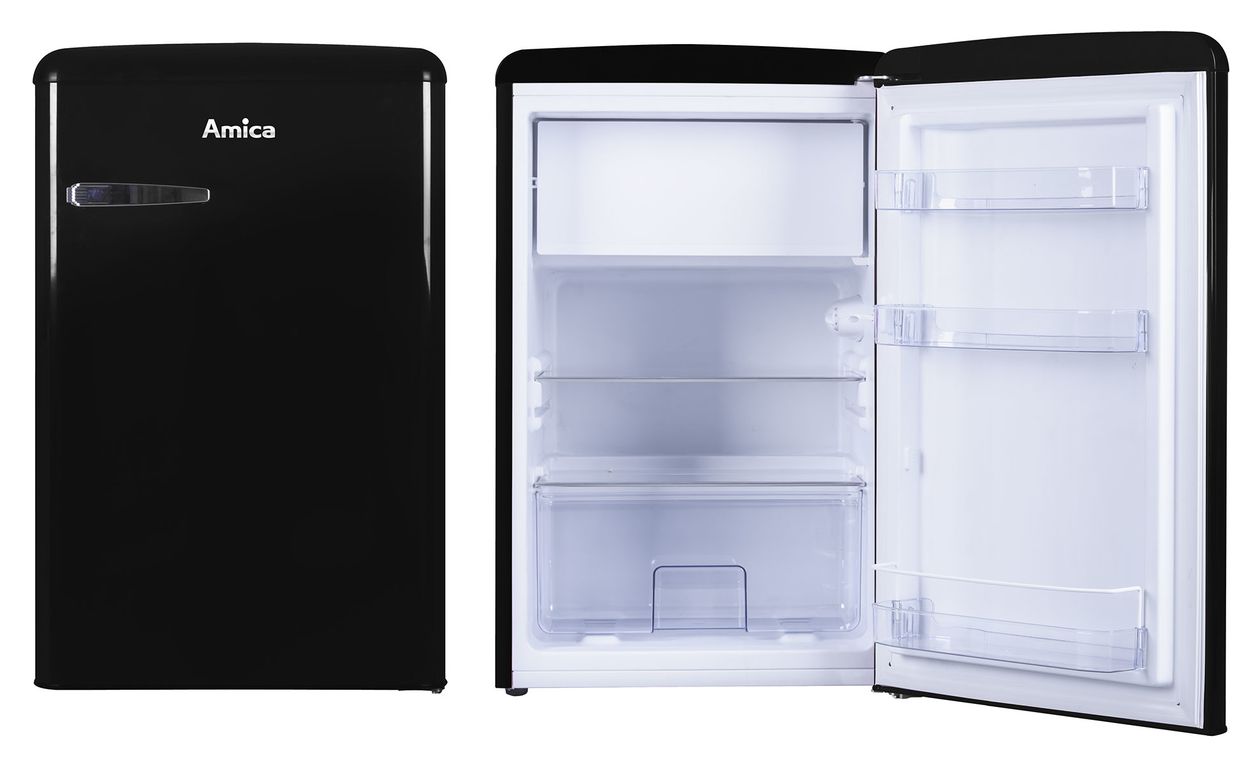 KS15614S 106 l / 93 l Tischkühlschrank EEK: E 137 kWh Jahr  (Schwarz) 