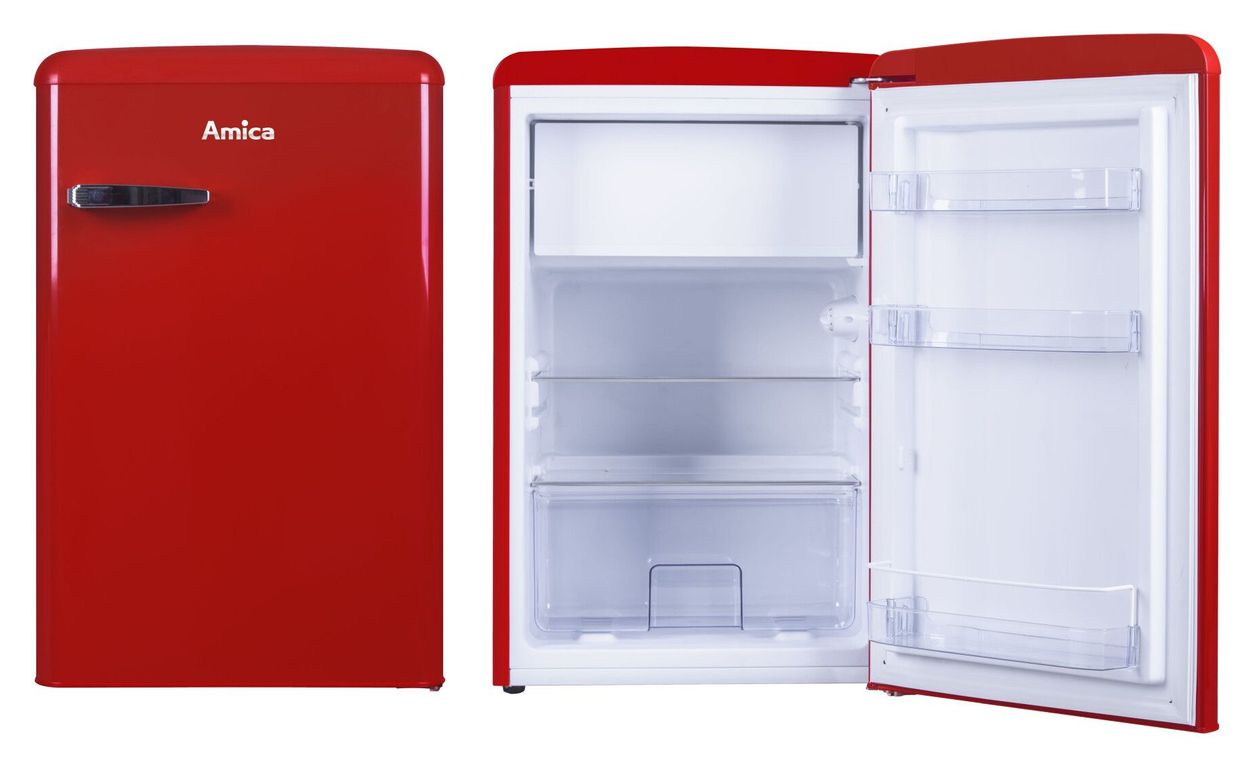 KSR361160R 108 l / 95 l Tischkühlschrank EEK: D 37 kWh Jahr  (Rot) 