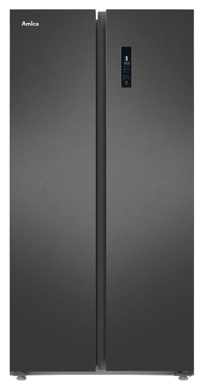 SBSN397100S Side-by-Side Kühl-/ Gefrierkombination 261 l / 169 l 285,07 kWh NoFrost 1763 mm x 839 mm  (Schwarz, Edelstahl) 