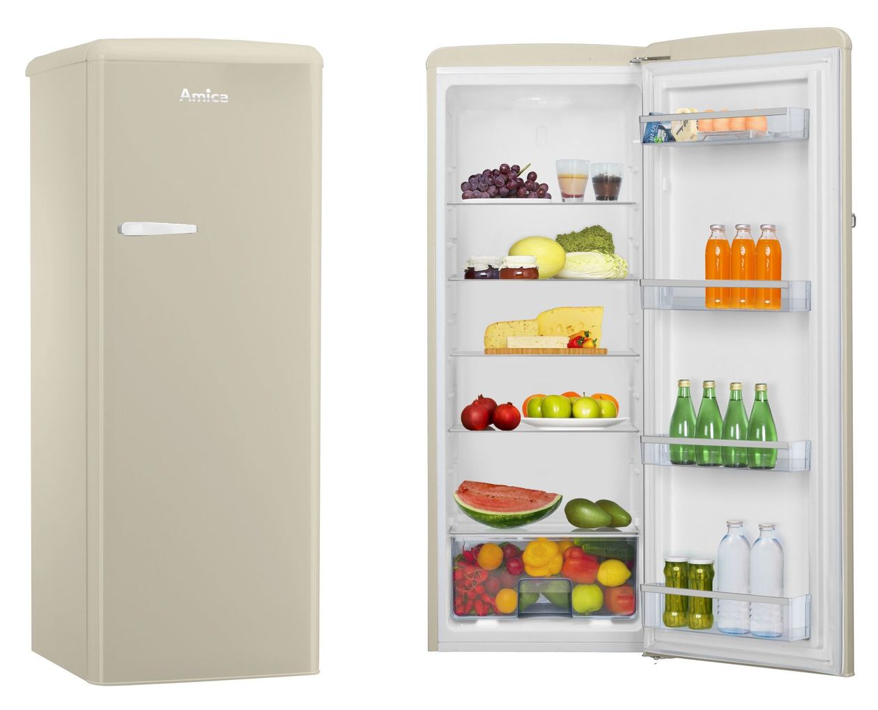 VKSR354155B 229 l Kühlschrank freistehend EEK: E 102 kWh Jahr  (Beige) 