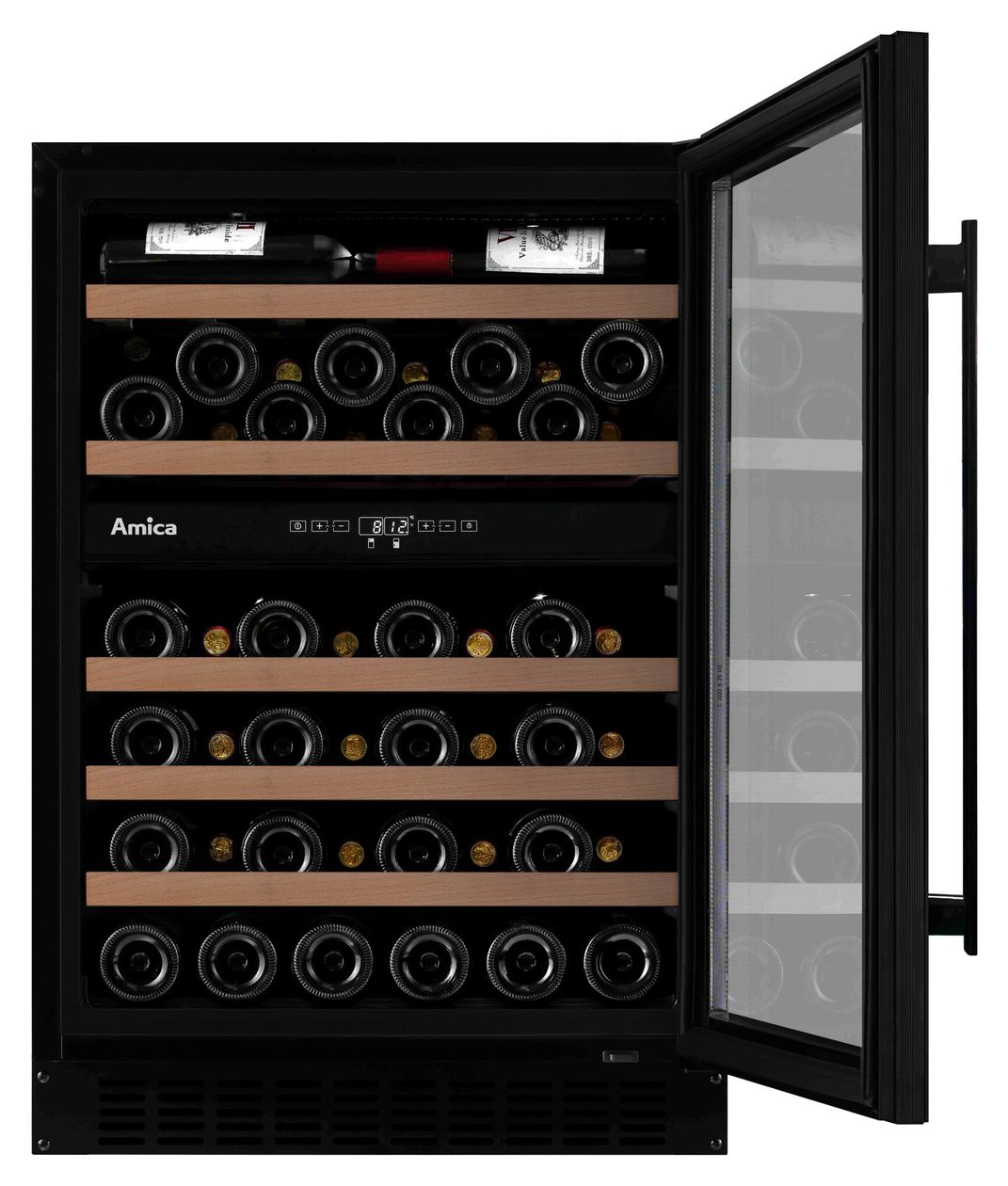 WK341118S Weinkühler Unterbau 2 Zonen 52 Flasche(n) 