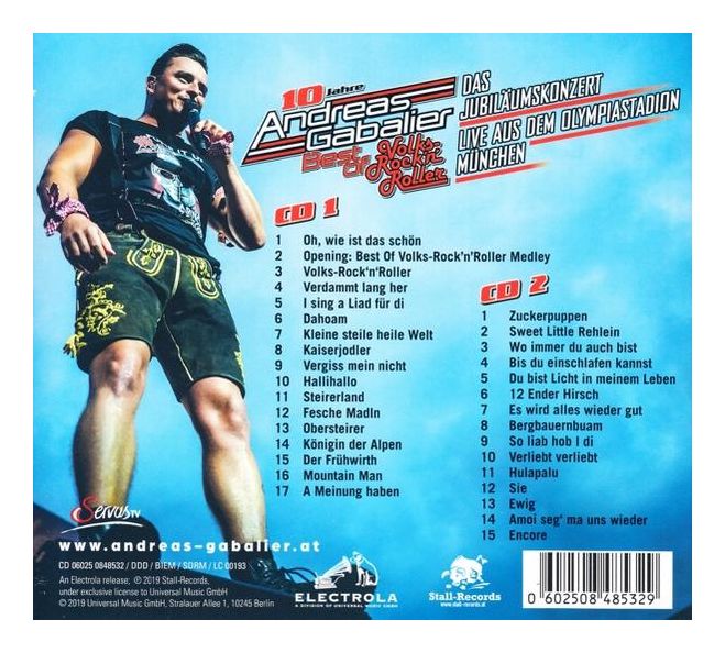 Andreas Gabalier - Best Of VRR - Live aus dem Olympiastadion (2CD) 