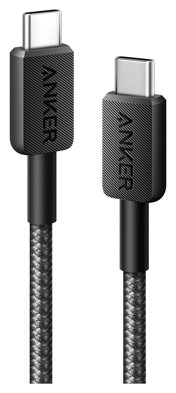 322 Rundkabel USB C auf USB C Männlich 0,9 m  (Schwarz) 