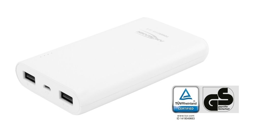1700-0067-1 PB10.8 10800 mAh Powerbank Micro-USB  (Weiß) 