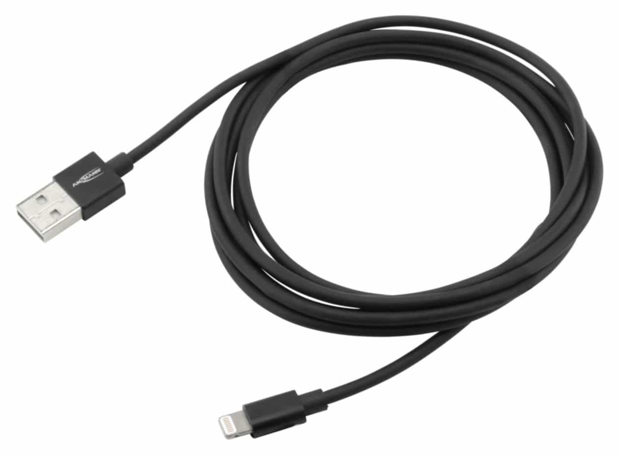 1700-0079 Stecker Lightning auf USB A 2 m  (Schwarz) 