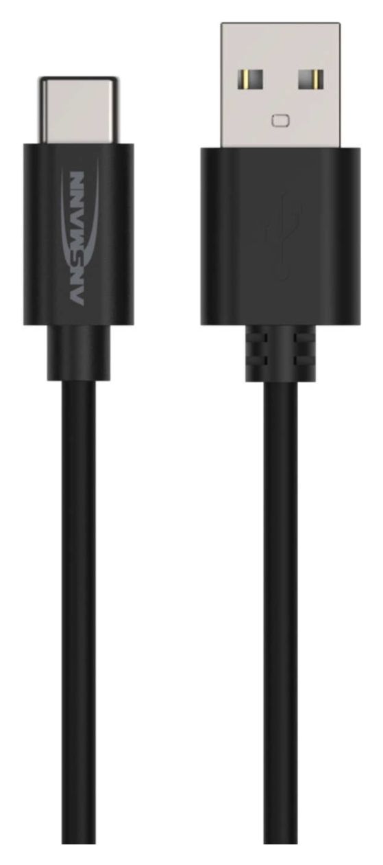 1700-0130 0,48 Gbit/s Stecker Rundkabel USB A auf USB C 1 m  (Schwarz) 