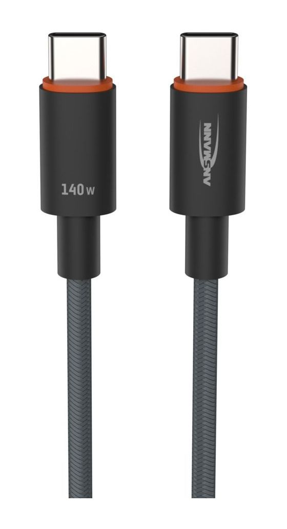 1700-0177 0,48 Gbit/s Rundkabel USB C auf USB C Männlich bis 140 W 0,6 m  (Anthrazit) 