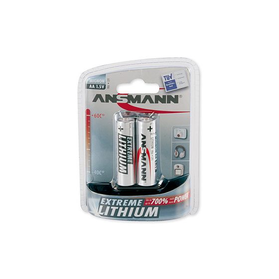 Batterie AA Lithium 1,5 V 2 Stück  (Silber) 