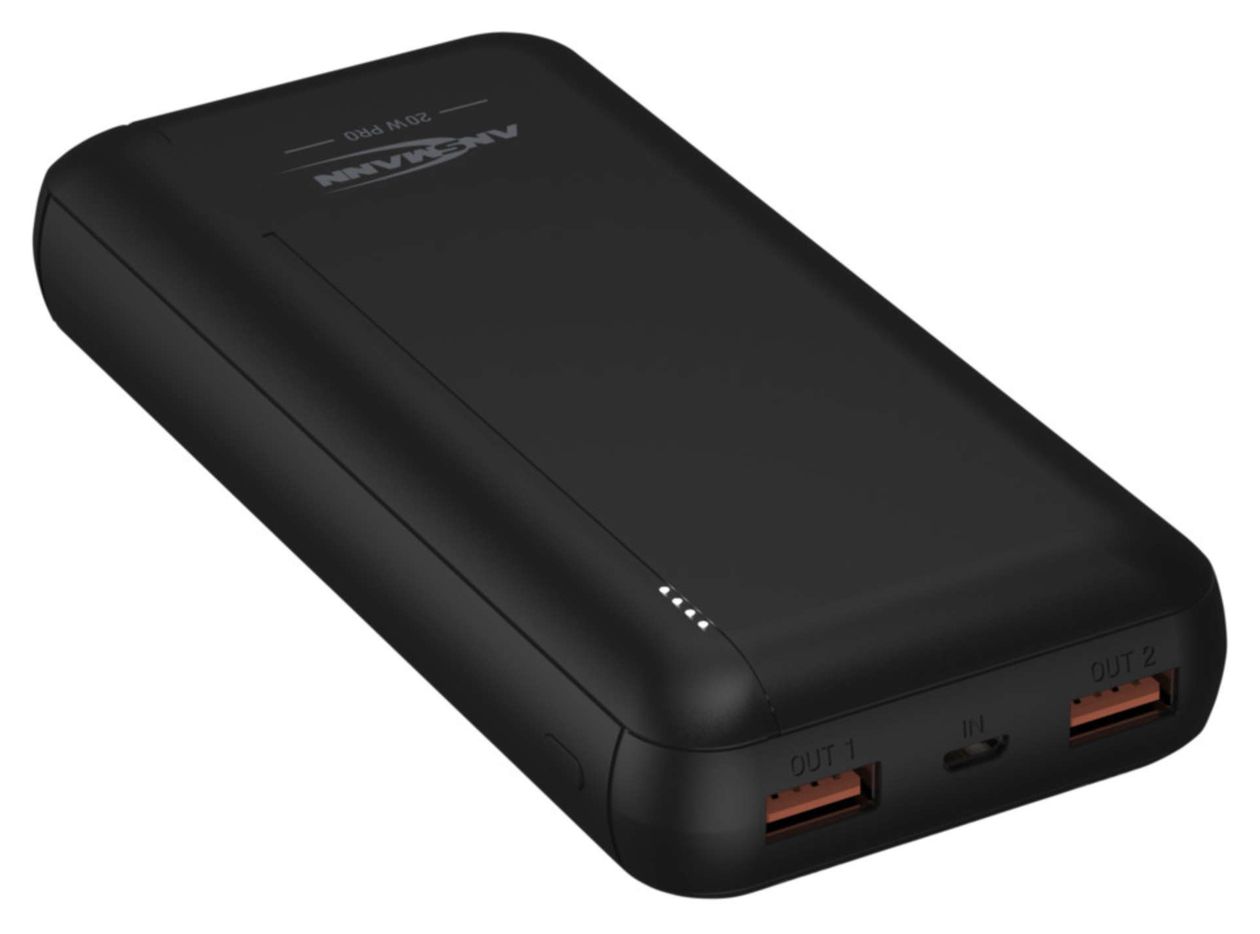 PB320PD 20000 mAh Powerbank Micro-USB + USB Type-C  (Schwarz) 