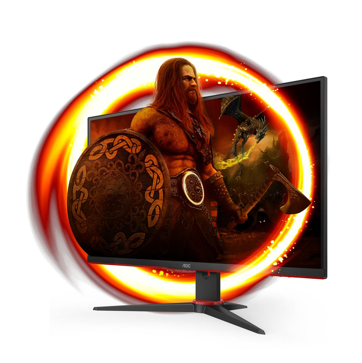 27G2SAE/BK Full HD Monitor 68,6 cm (27 Zoll) 16:9 4 ms 350 cd/m²  (Schwarz, Rot) 