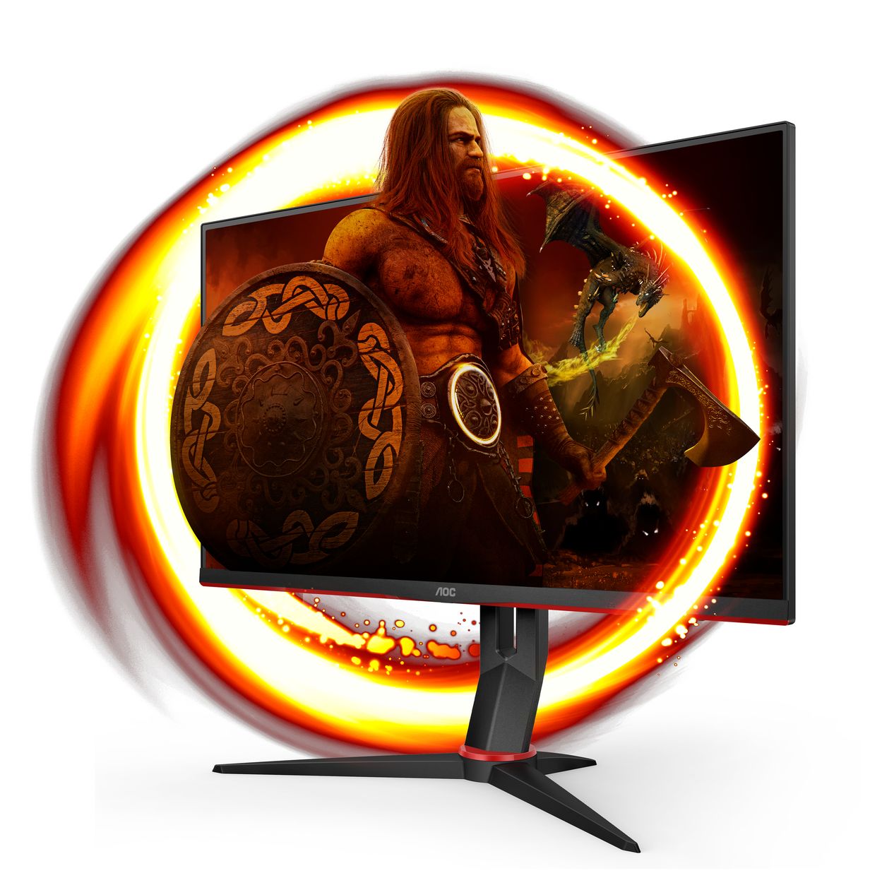 27G2SU/BK Full HD Monitor 68,6 cm (27 Zoll) 16:9 4 ms 350 cd/m²  (Schwarz, Rot) 