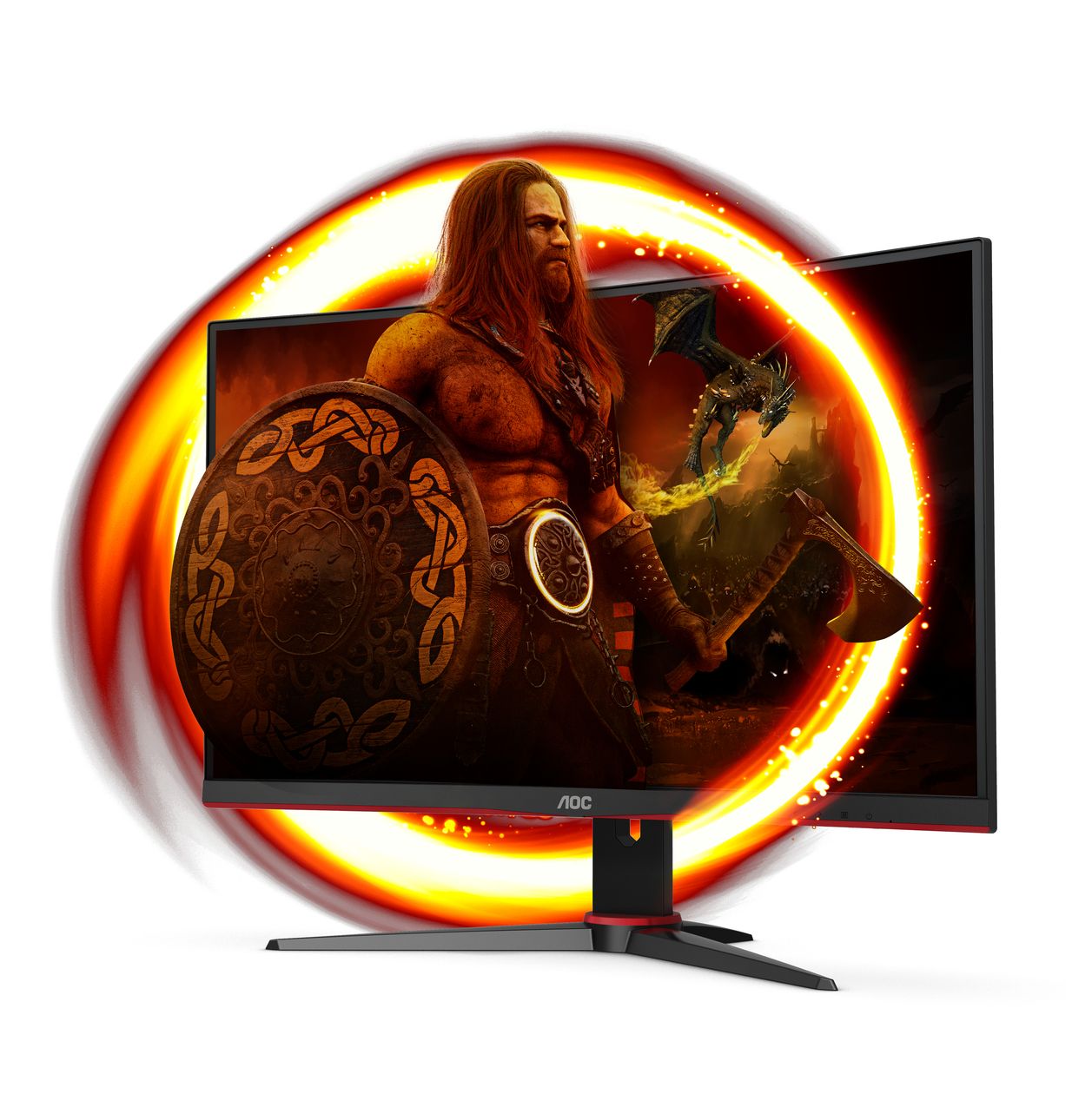 C24G2AE/BK Full HD Monitor 59,9 cm (23.6 Zoll) 16:9 4 ms 250 cd/m²  (Schwarz, Rot) 