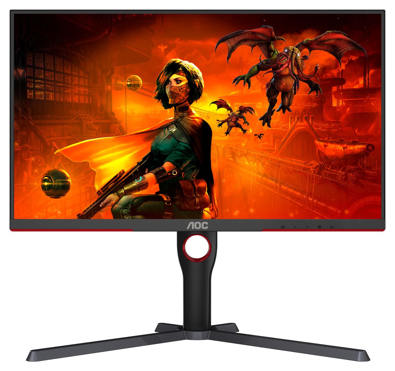 U27G3X/BK 4K Ultra HD Monitor 68,6 cm (27 Zoll) 16:9 1 ms  (Schwarz, Rot) 
