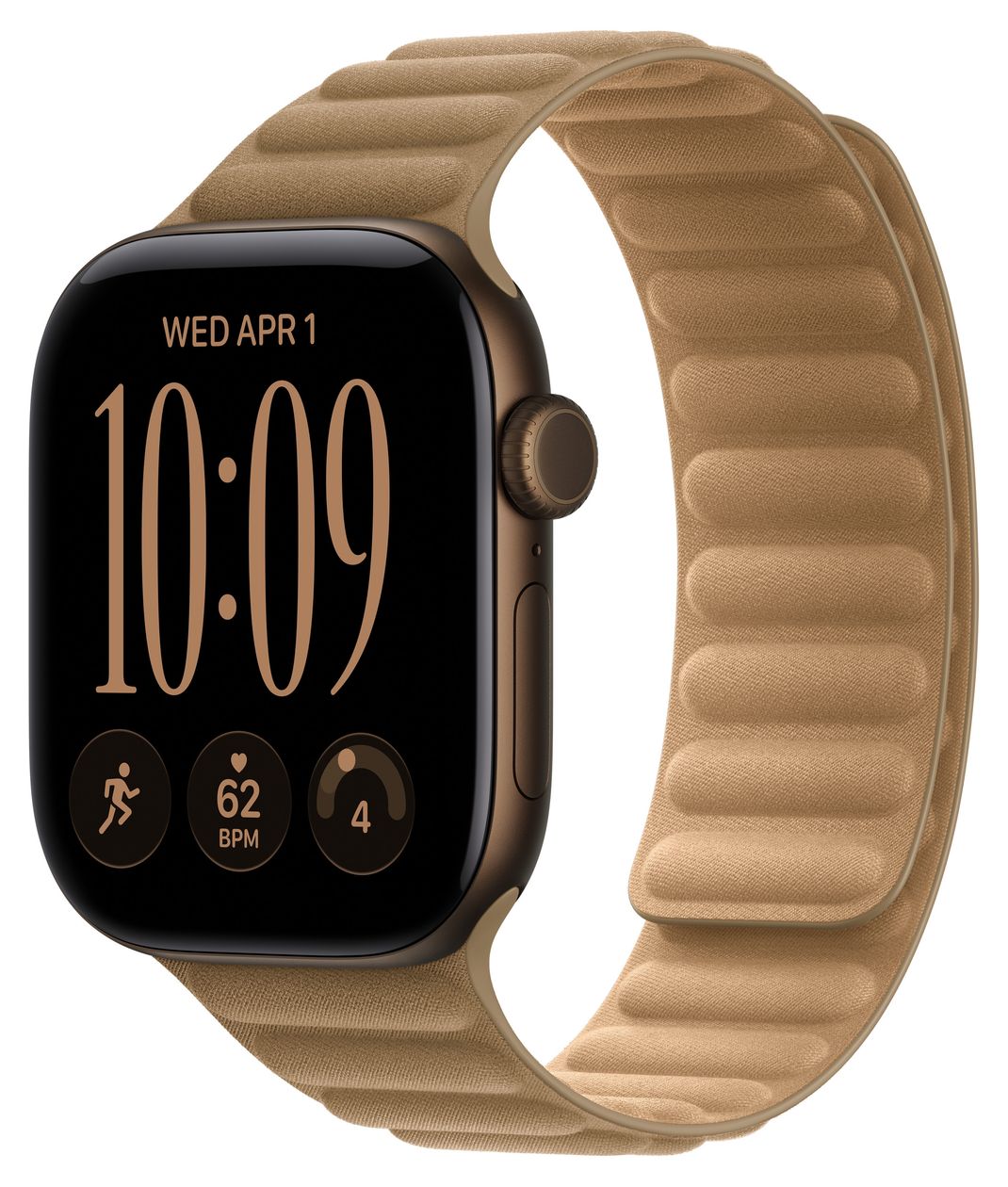 42 mm Armband mit Magnetverschluss Kamelbraun - M/L 