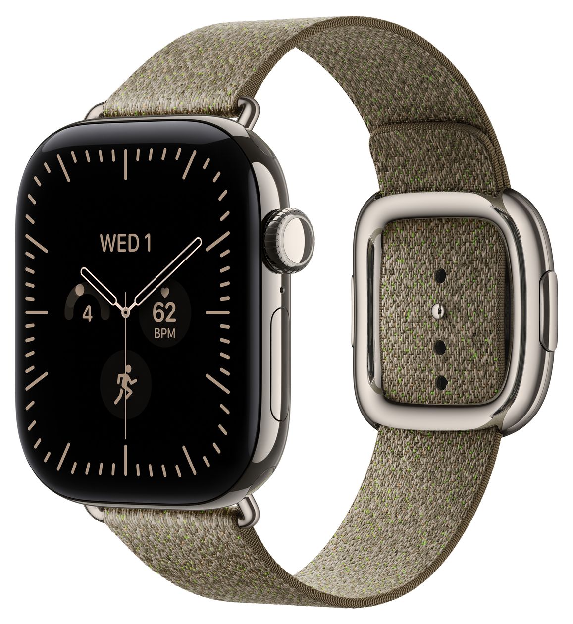 42 mm Armband mit Moderner Schließe Salbei - Large 