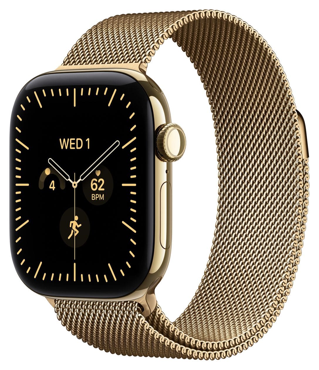 42 mm Milanaise Armband Brillantgold 