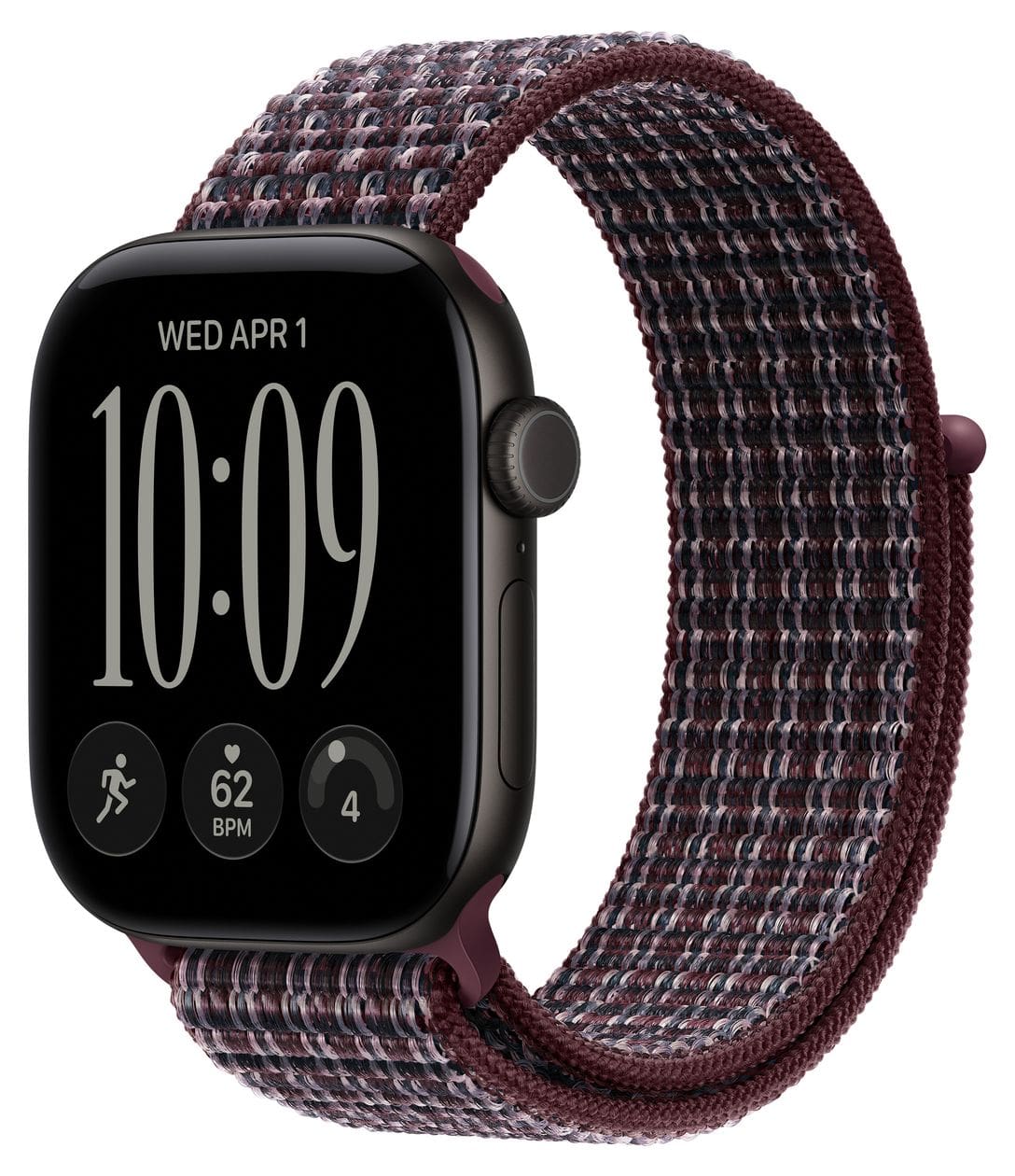 42 mm Sport Loop Burgunder Kariert 