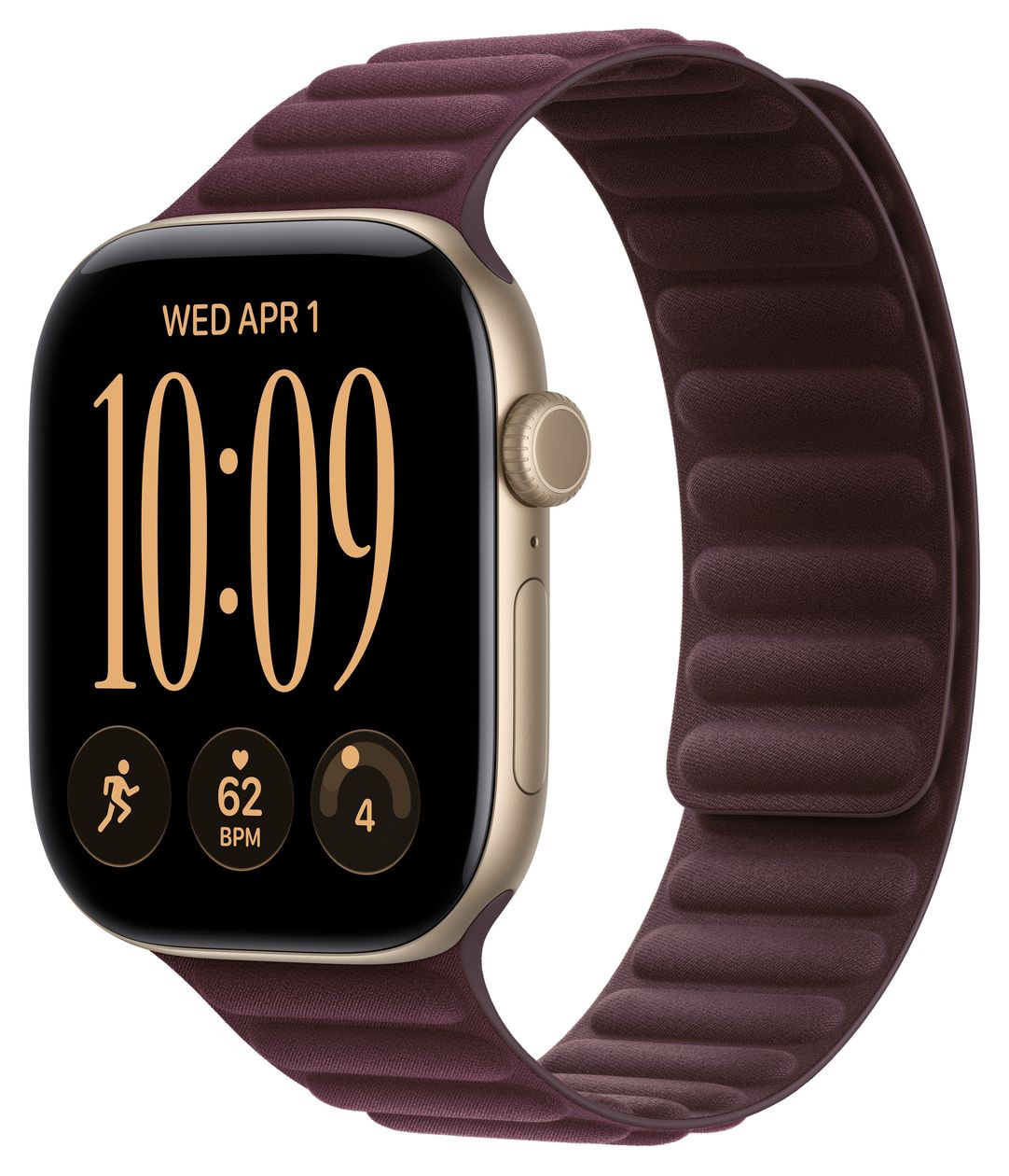 46 mm Armband mit Magnetverschluss Burgunder - M/L 