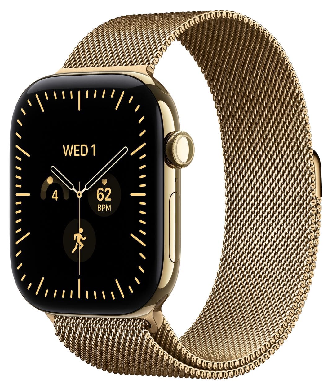 46 mm Milanaise Armband Brillantgold - S/M 